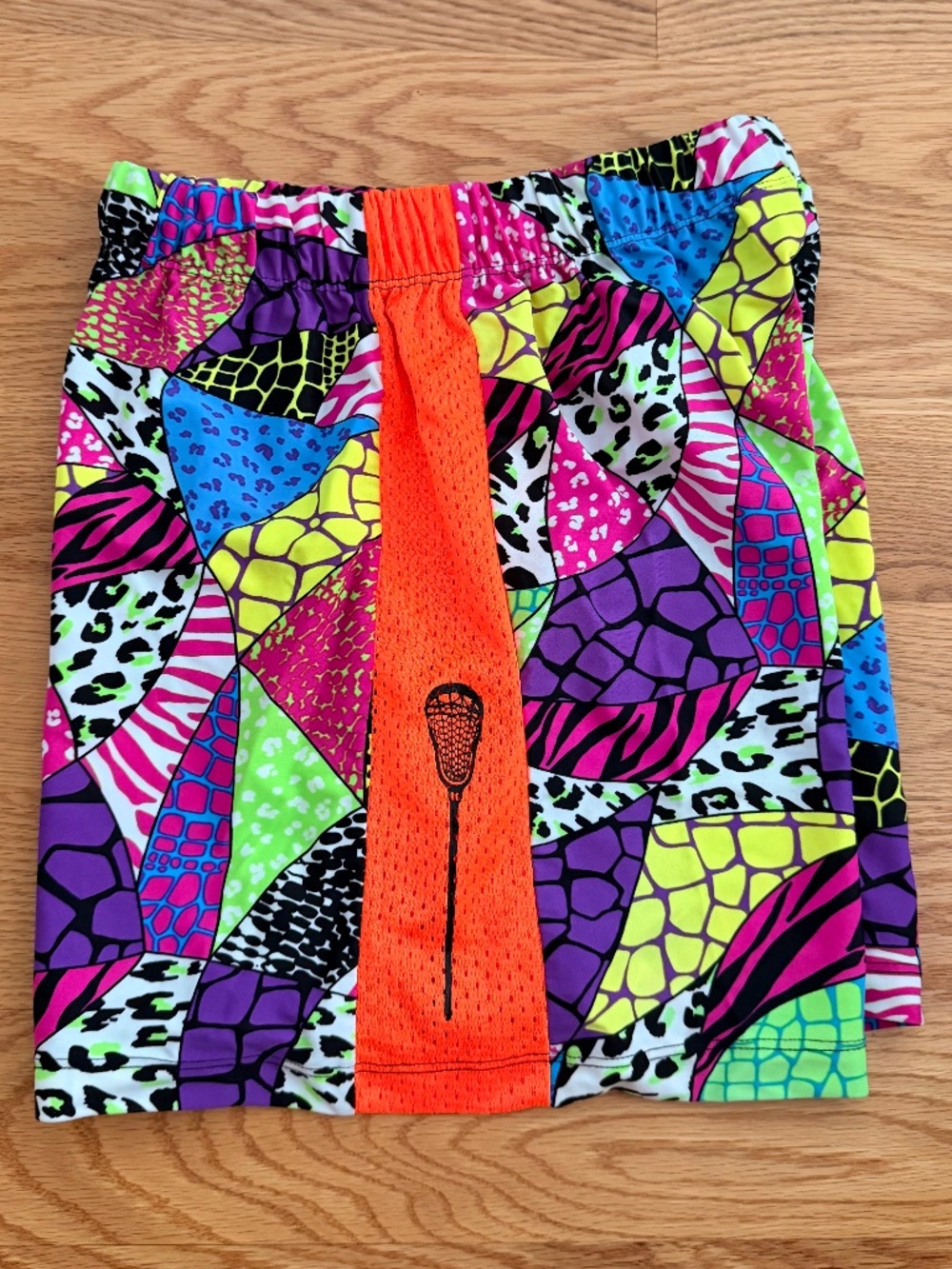 Behind The Back NWOT Neon Patterned Lacrosse Shorts (M)